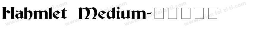 Hahmlet Medium字体转换